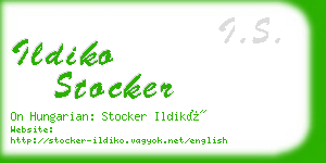 ildiko stocker business card